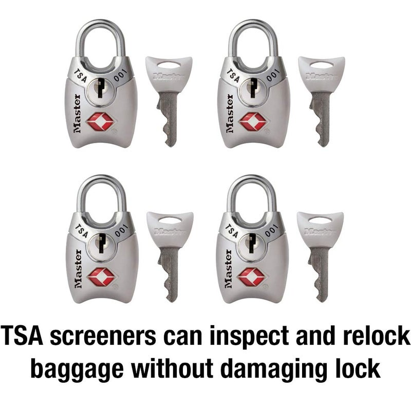 Master Lock 4689Q TSA Approved Luggage Lock, 4 Pack, Colors May Vary - Image 3